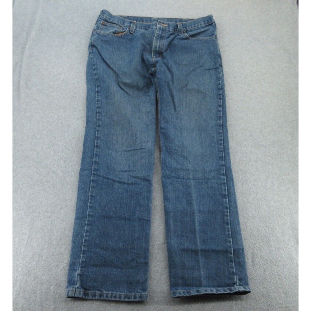 Carhartt Mens Jeans Traditional Fit Blue Straight Leg Denim 38x32